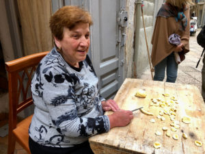 Grace making orecchiette, Bari